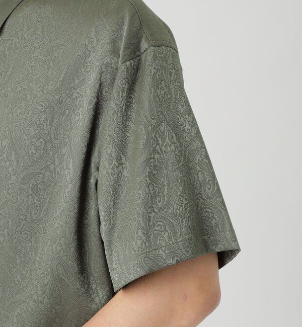  「サテンジャカード ショートスリーブシャツ」|シャツ・ブラウス|
