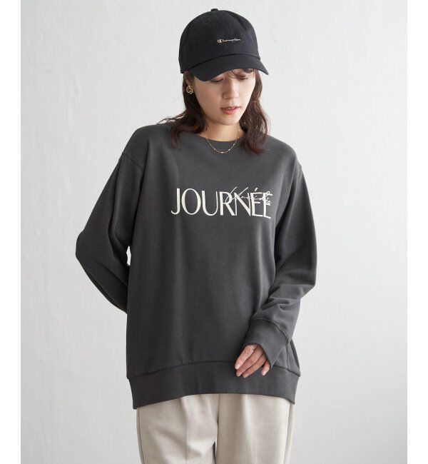 ikka「裏毛ロゴフォトスウェット」|パーカー|