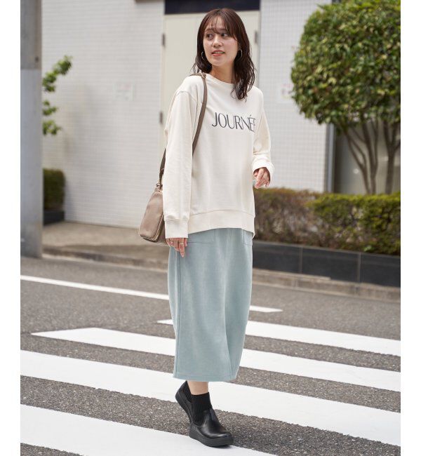 ikka「裏毛ロゴフォトスウェット」|パーカー|