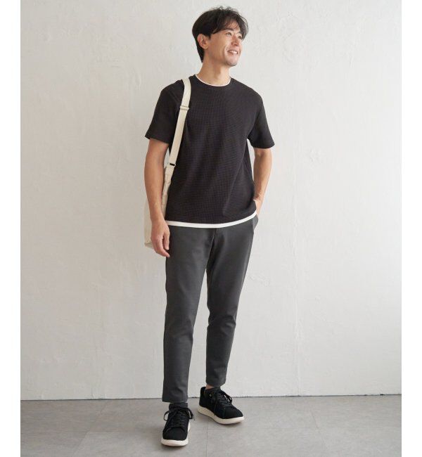 ikka「ドライポンチテーパードパンツ」|その他|