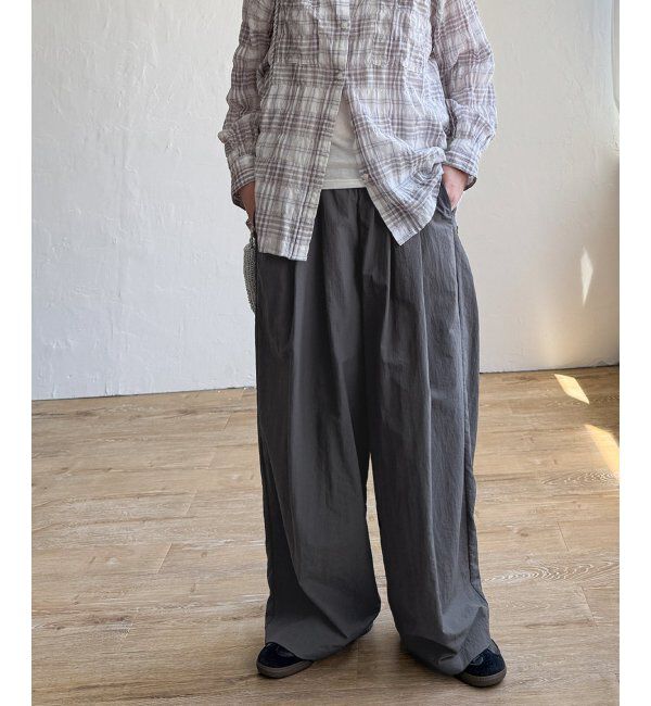 Lbc with Life「ナイロンギャザーワイドパンツ」|その他|