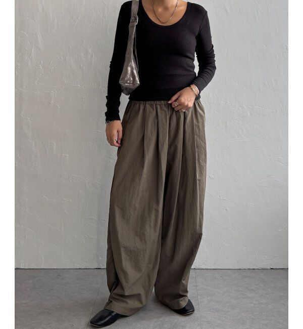 Lbc with Life「ナイロンギャザーワイドパンツ」|その他|