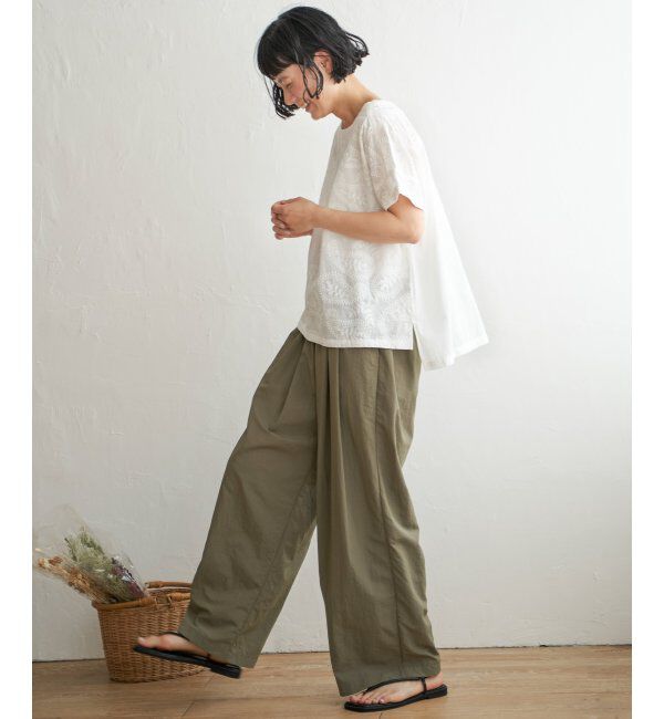 Lbc with Life「ナイロンギャザーワイドパンツ」|その他|