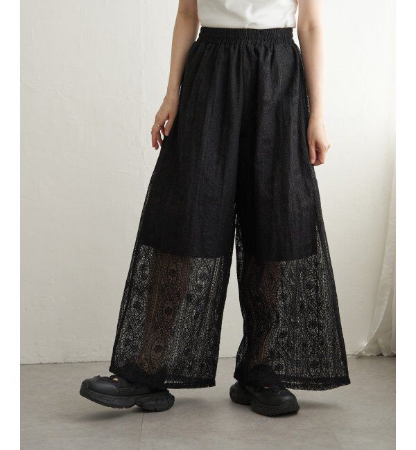 VENCE share style「刺繍レースワイドパンツ」|その他|