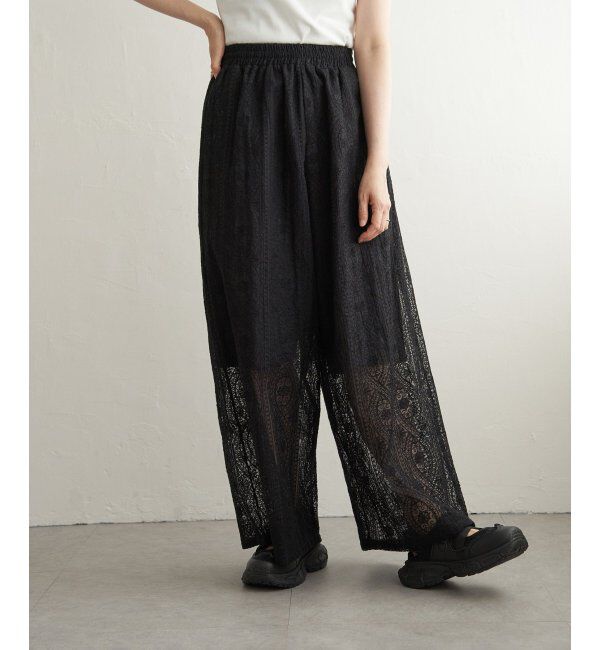 VENCE share style「刺繍レースワイドパンツ」|その他|