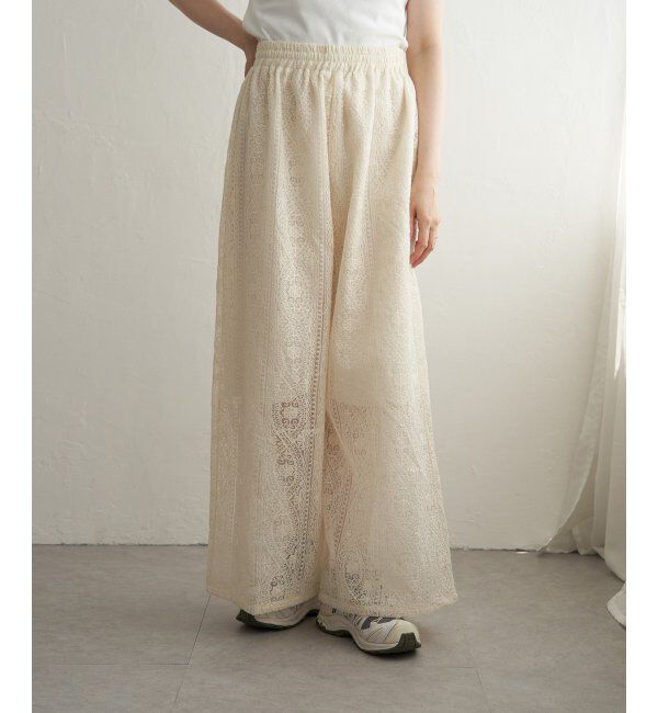 VENCE share style「刺繍レースワイドパンツ」|その他|
