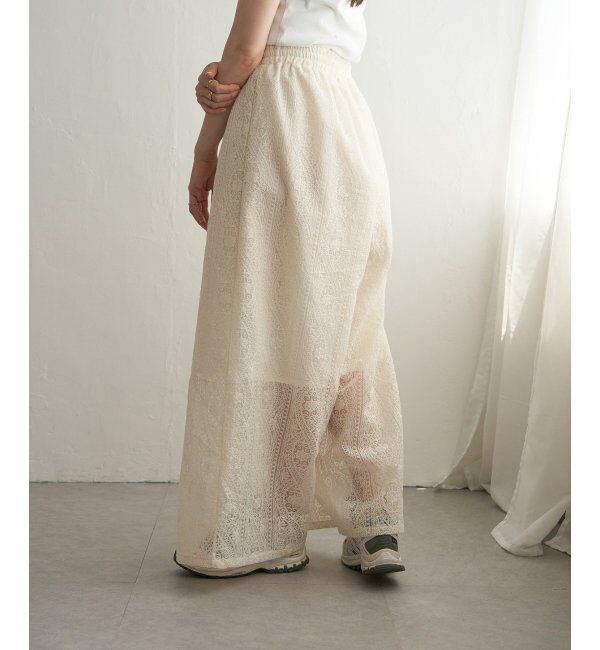 VENCE share style「刺繍レースワイドパンツ」|その他|
