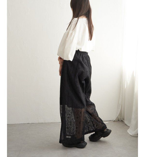 VENCE share style「刺繍レースワイドパンツ」|その他|