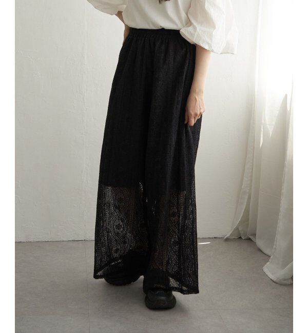 VENCE share style「刺繍レースワイドパンツ」|その他|