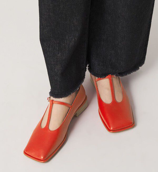 ODETTE E ODILE「ワイドスクエア Tストラップ フラット20&uarr;」|パンプス|