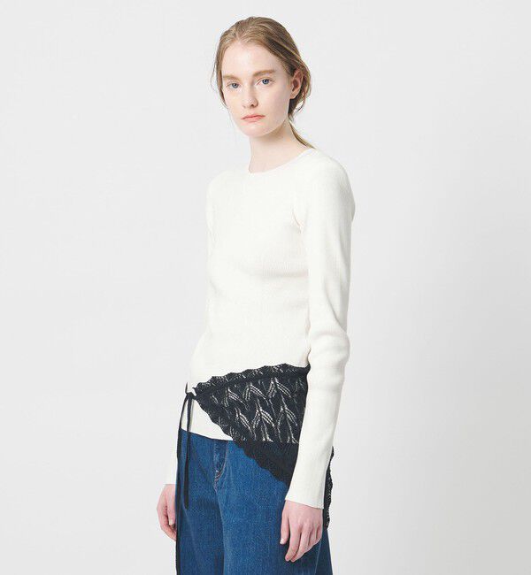 AEWEN MATOPH「＜AEWEN MATOPH＞コットンカシミヤミックス ショルダーパッドニット」|ニット・セーター|