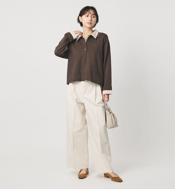 UNITED ARROWS「4WAY シャツコンビ ポロニット ‐ウォッシャブル‐」|ニット・セーター|