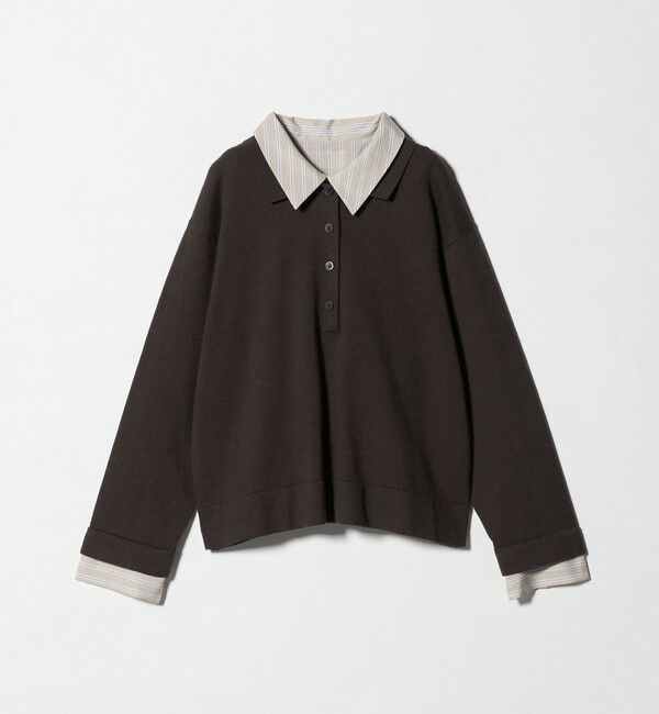 UNITED ARROWS「4WAY シャツコンビ ポロニット ‐ウォッシャブル‐」|ニット・セーター|