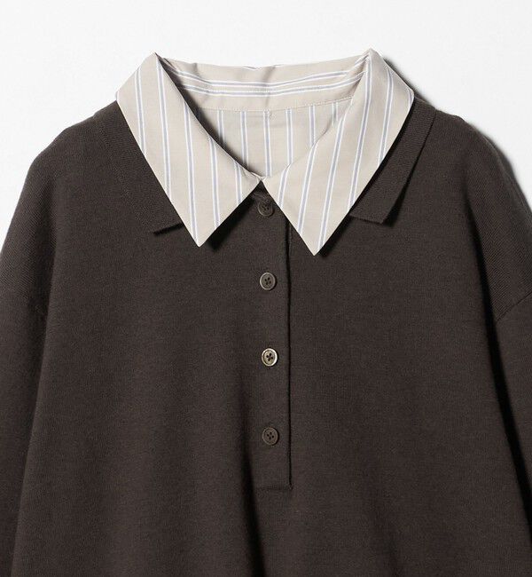 UNITED ARROWS「4WAY シャツコンビ ポロニット ‐ウォッシャブル‐」|ニット・セーター|