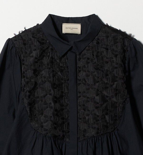 UNITED ARROWS「コンビ ギャザー ブラウス」|シャツ・ブラウス|