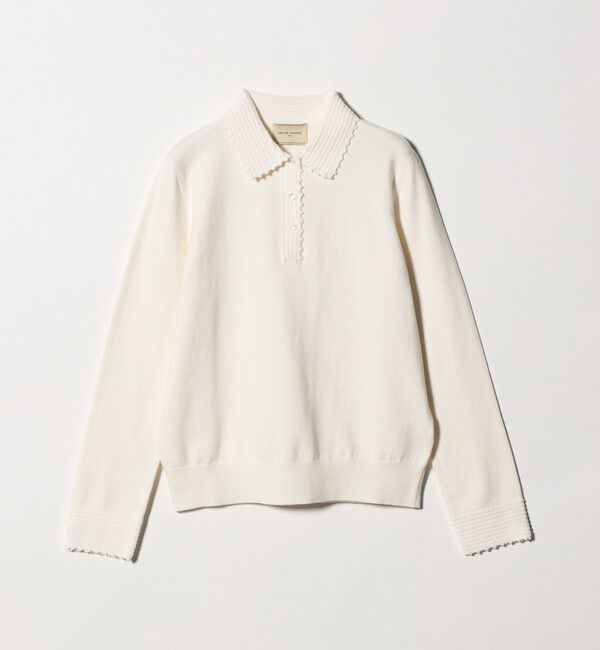 UNITED ARROWS「クロシェ ポロニット ‐ウォッシャブル‐」|ニット・セーター|OFF WHITE
