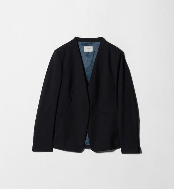 カチリラ ノーラペル ジャケット -ウォッシャブル・ストレッチ