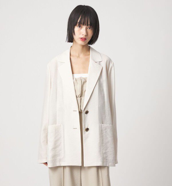 EMMEL REFINES「＜EMMEL REFINES＞EM ライトシアー テーラード ジャケット」|テーラードジャケット|NATURAL