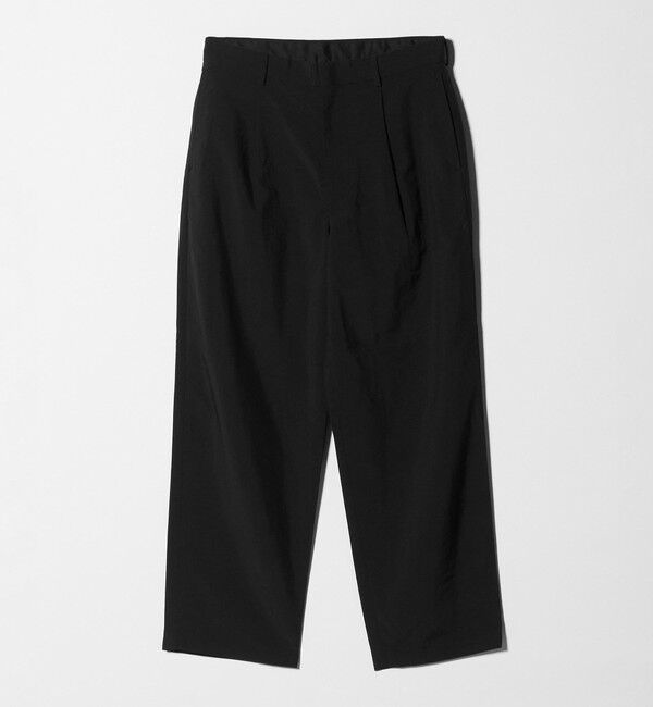 UNITED ARROWS green label relaxing「ナイロンオックス 1プリーツ W3 ワイドパンツ -撥水-」|その他|BLACK