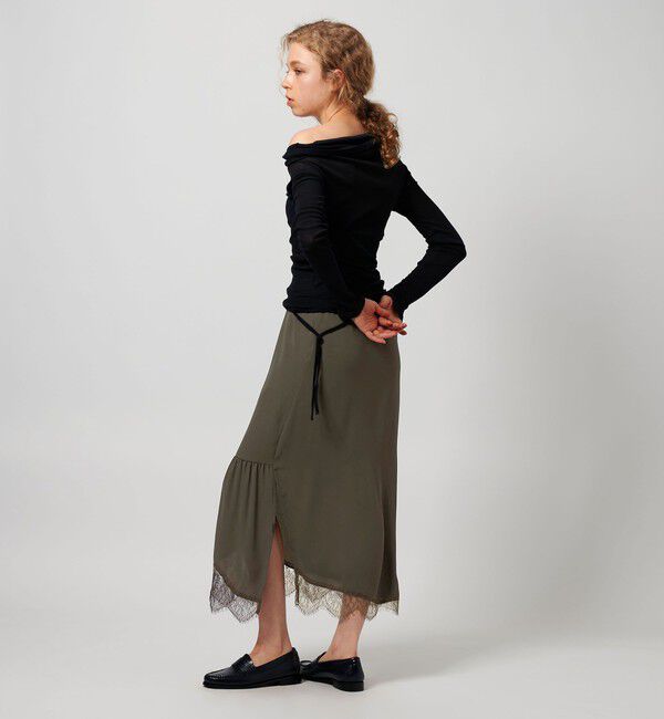 ATTISESSION「＜ATTISESSION＞レース ドッキング ロングスカート」|スカート|