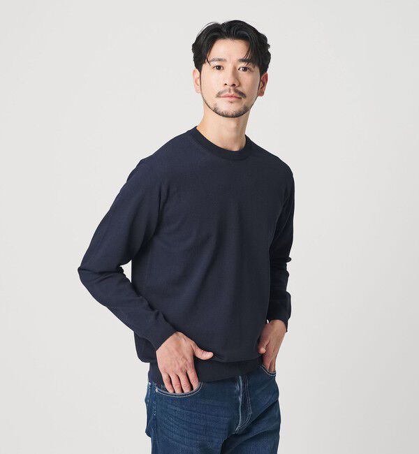 BEAUTY&YOUTH UNITED ARROWS「【WEB限定 WARDROBE SMART】KOUKIN ハイゲージ ニット クルーネック【抗菌・防臭】」|ニット・セーター|