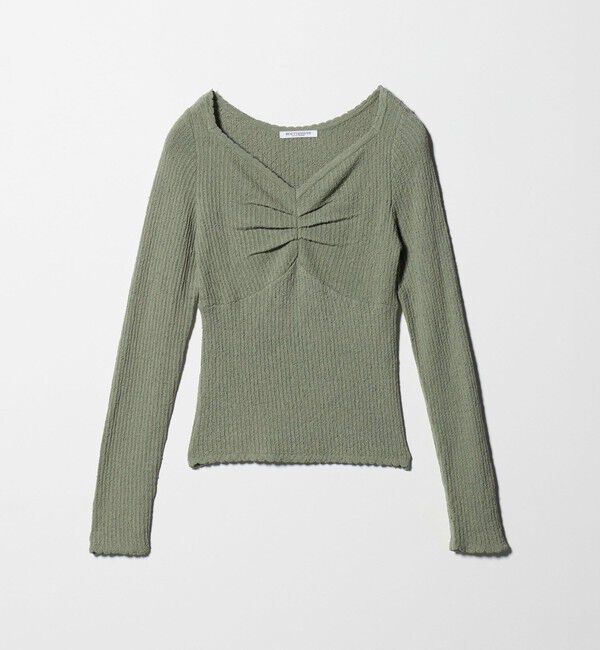 BEAUTY&YOUTH UNITED ARROWS「フロントタック リブニットプルオーバー」|ニット・セーター|LIME