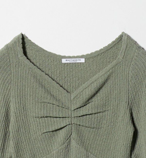 BEAUTY&YOUTH UNITED ARROWS「フロントタック リブニットプルオーバー」|ニット・セーター|