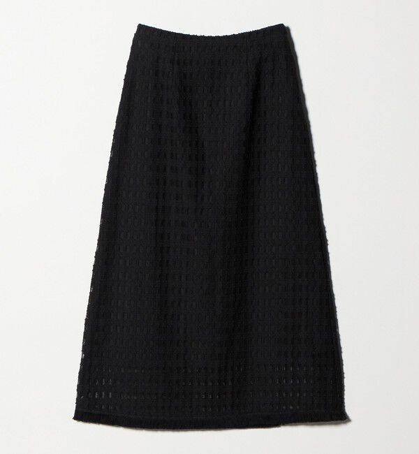 BEAUTY&YOUTH UNITED ARROWS「レースフリンジスカート ウォッシャブル」|スカート|BLACK