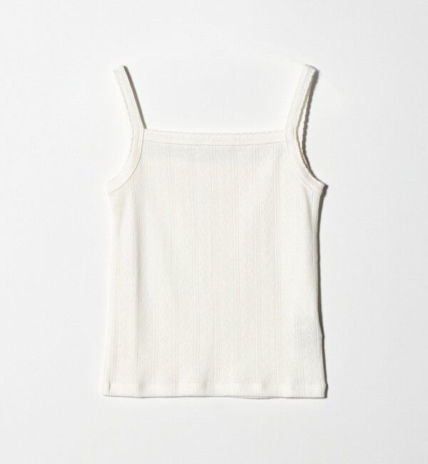 BEAUTY&YOUTH UNITED ARROWS「コットン パターンメッシュ キャミソール」|タンクトップ|WHITE