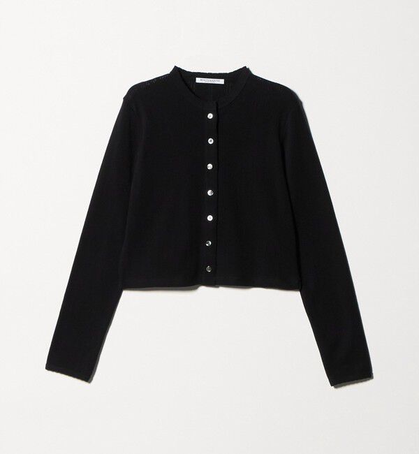 BEAUTY&YOUTH UNITED ARROWS「コットン パターンメッシュ カーディガン ウォッシャブル」|カーディガン|BLACK