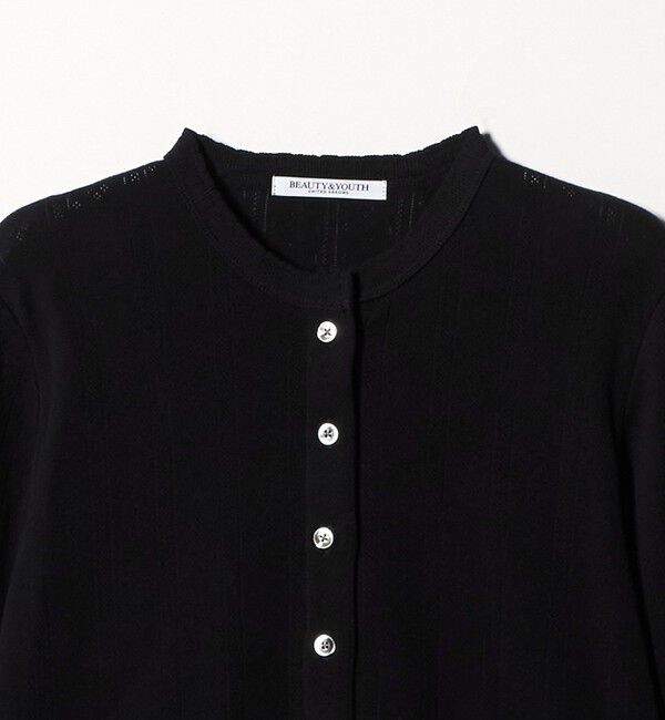 BEAUTY&YOUTH UNITED ARROWS「コットン パターンメッシュ カーディガン ウォッシャブル」|カーディガン|