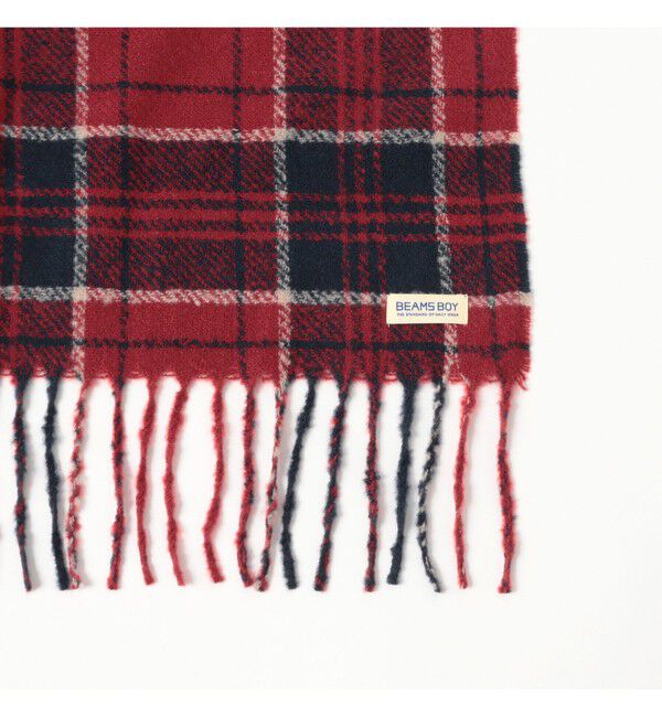 BEAMSBOY「大判 チェック柄 ストール」|マフラー|