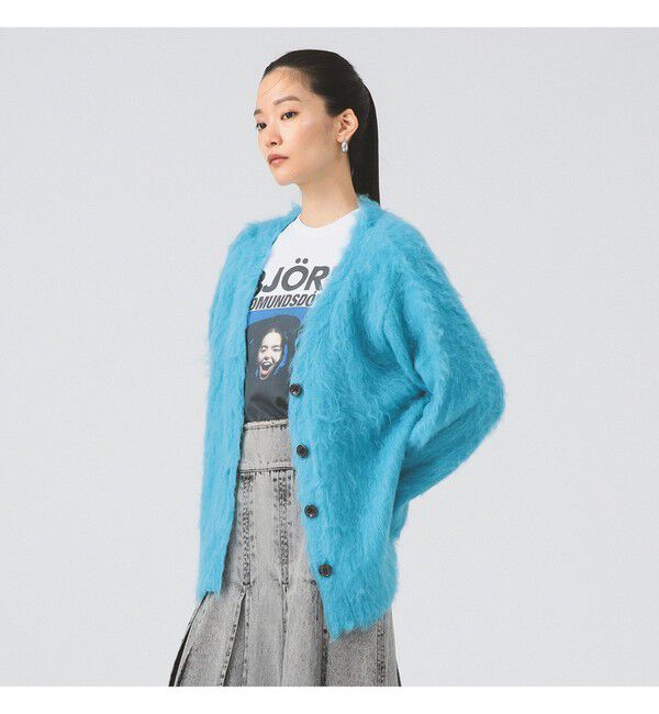 Ray BEAMS 「ヘアリー シャギー Vネック カーディガン」|カーディガン|