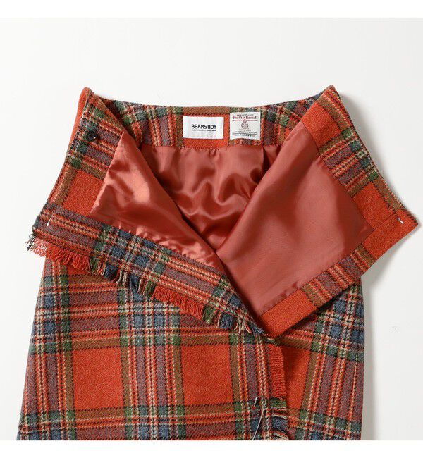 BEAMSBOY「ハリスツイード フリンジ スカート」|スカート|