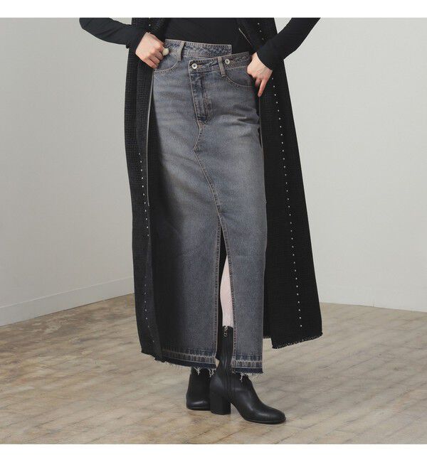 Ray BEAMS 「デニム サイド スタッズ スカート」|スカート|