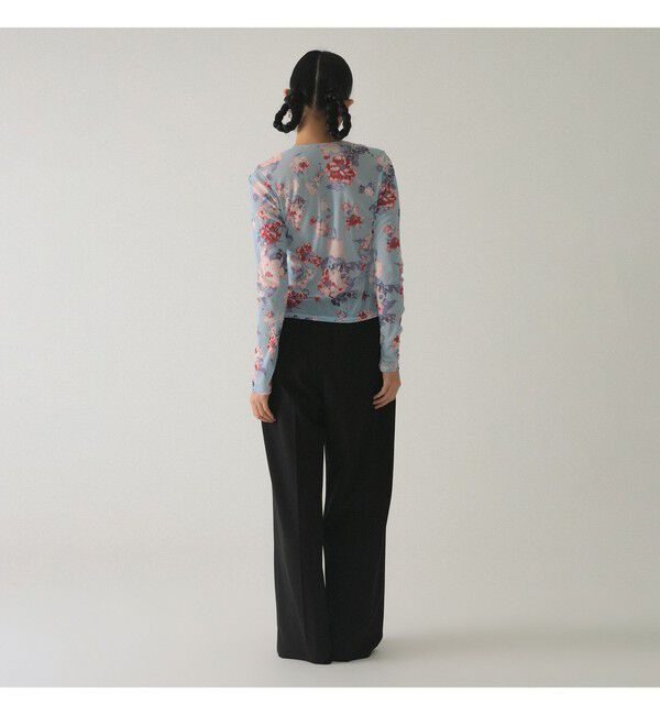 Ray BEAMS 「シアー フラワープリント カーディガン」|カーディガン|