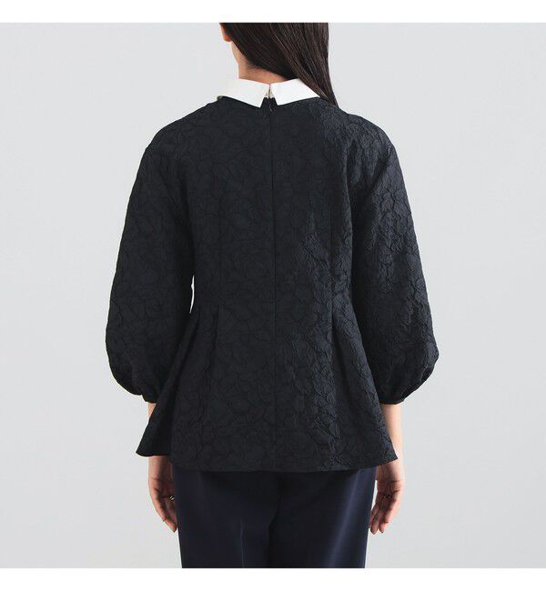 Demi-Luxe BEAMS 「フクレ織り アタッチドカラー ブラウス＊」|シャツ・ブラウス|