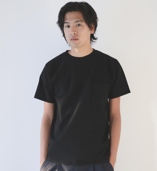 BEAMS「GOODWEAR / ポケットTシャツ」|Tシャツ・カットソー|BLACK