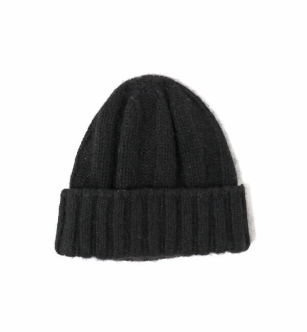 BEAMS PLUS「BEAMS PLUS / カシミヤ リブ ニットキャップ」|ニット帽|BLACK