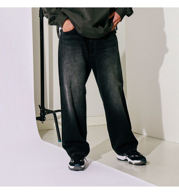 BEAMS「ワイドストレート デニムパンツ」|デニム|