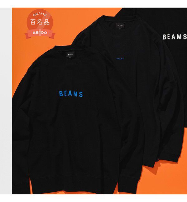 BEAMS「BEAMS ロゴ スウェット 24SS」|スウェット・ジャージ|BLACK