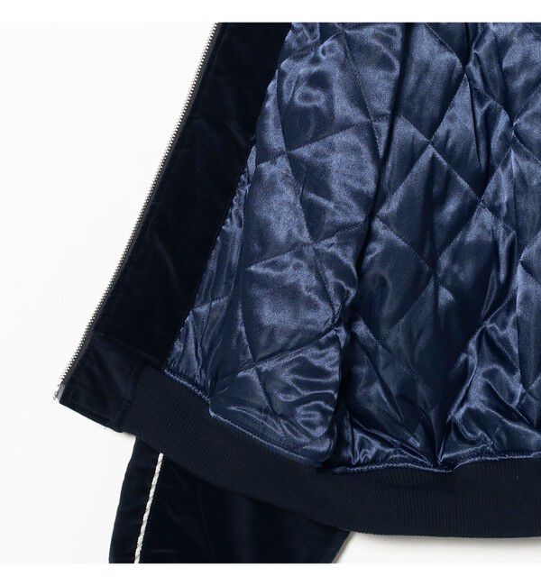 BEAMS「リラックスフィット ベロア スカジャン」|ブルゾン・スタジャン|
