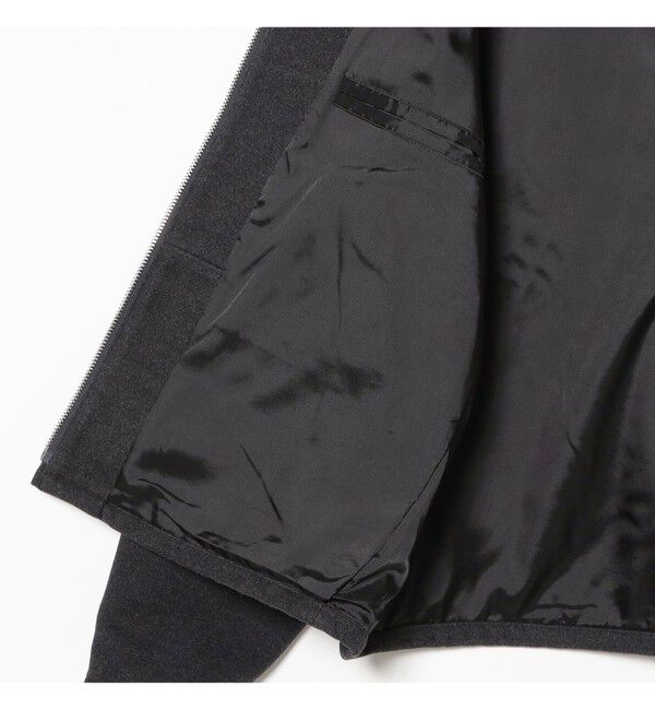 BEAMS「リラックスフィット フリースメルトン シングル ライダースジャケット」|ブルゾン・スタジャン|