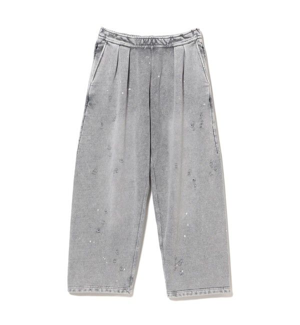 BEAMS「ワイドストレートフィット ダメージ スウェットパンツ」|チノ|