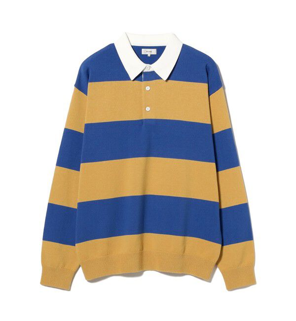 BEAMS「ワイドフィット 7ゲージ ラガー ニットポロシャツ」|ニット・セーター|