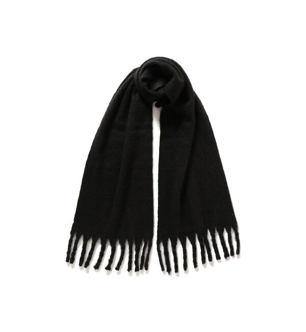 BEAMS「シャギー ビッグ マフラー」|マフラー|BLACK