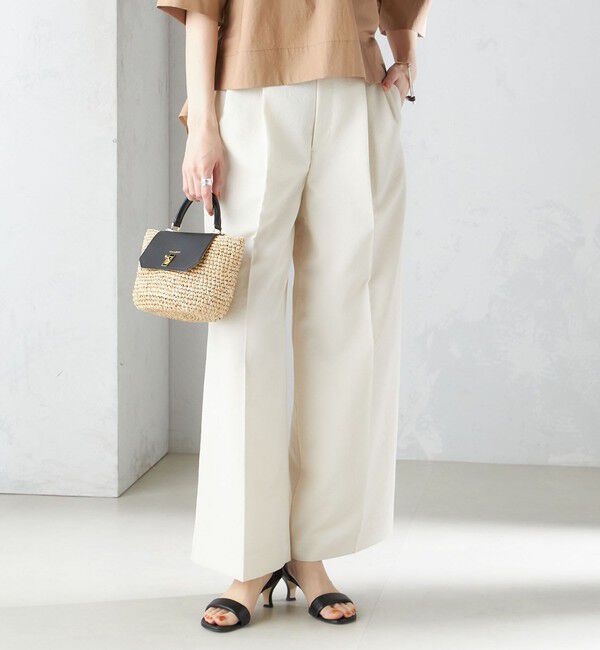 SHIPS for women「〈接触冷感/UVカット〉 シャドー サッカー ワイド パンツ(セットアップ対応) ◇」|その他|