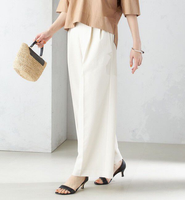 SHIPS for women「〈接触冷感/UVカット〉 シャドー サッカー ワイド パンツ(セットアップ対応) ◇」|その他|