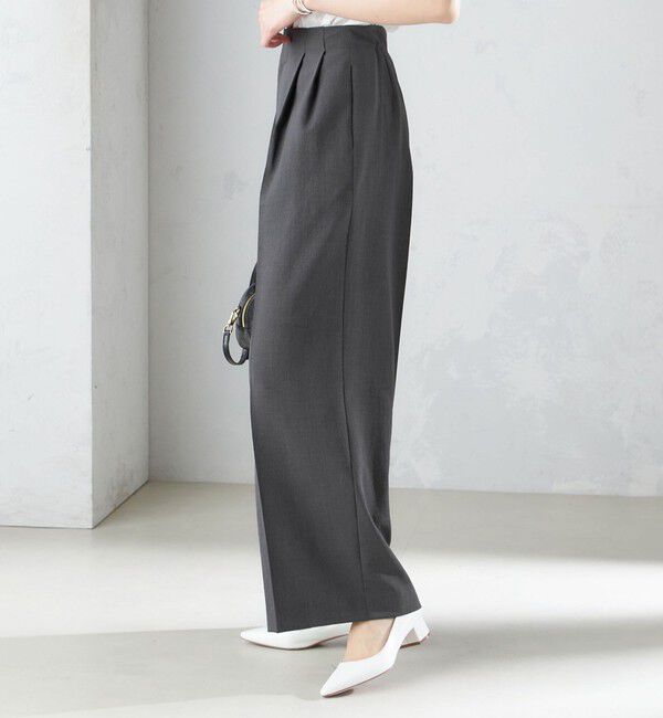 SHIPS for women「〈接触冷感/UVカット〉 シャドー サッカー ワイド パンツ(セットアップ対応) ◇」|その他|