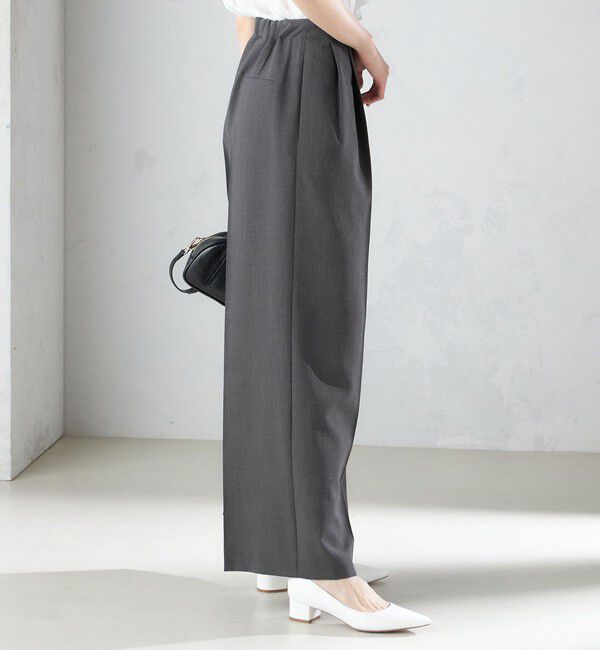 SHIPS for women「〈接触冷感/UVカット〉 シャドー サッカー ワイド パンツ(セットアップ対応) ◇」|その他|